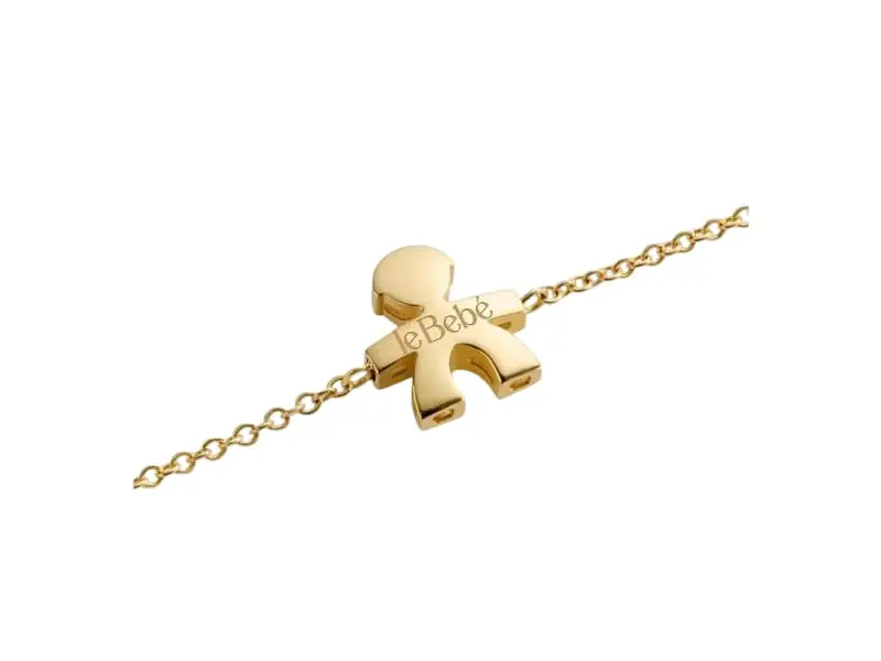 18KT YELLOW GOLD BRACELET WITH BOY SILHOUETTE I TESORINI BIG LE BEBE' LBB906